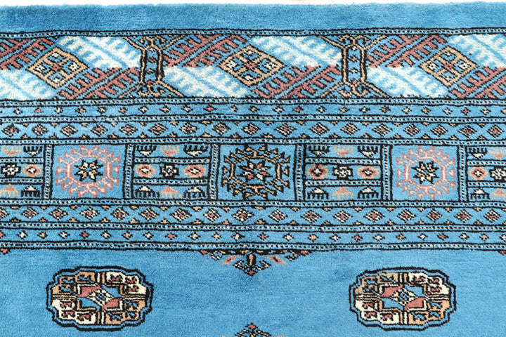 Deep Sky Blue Bokhara 5'  1" x 8' " - No. QA96315