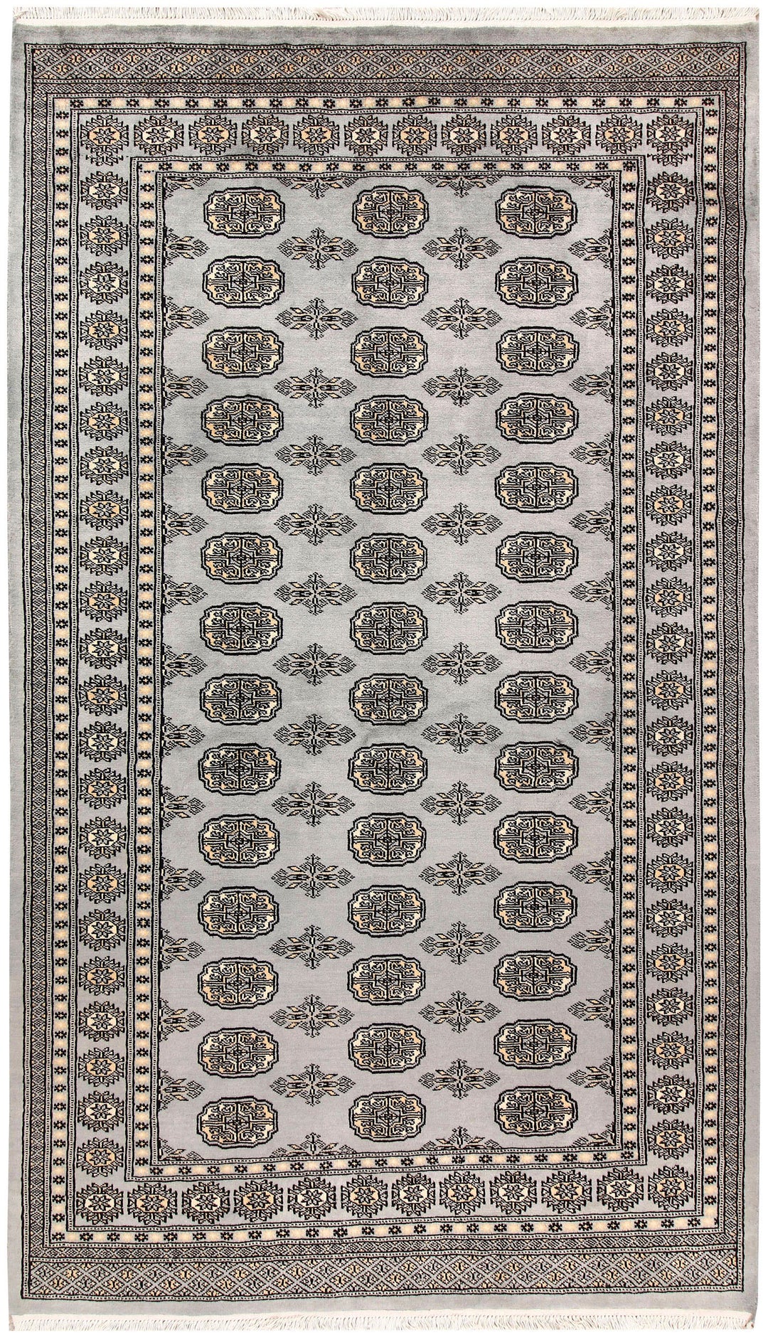 Silver Bokhara 5' x 8' 8 - No. 60389 - ALRUG Rug Store