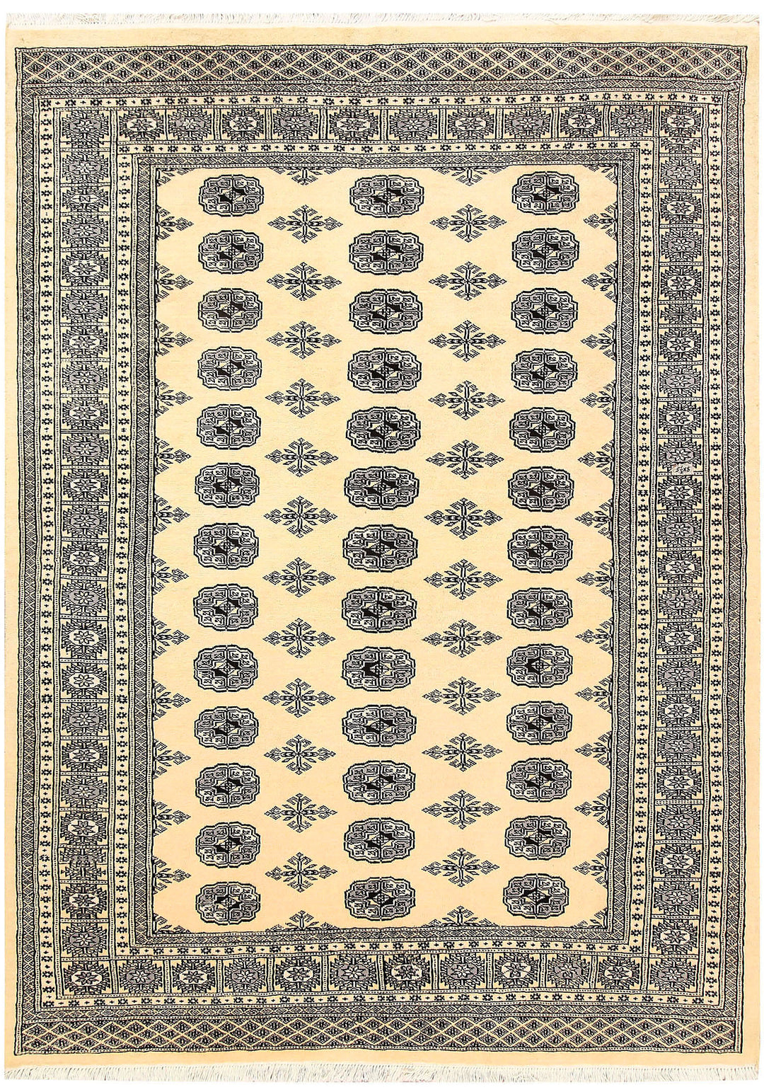 Cornsilk Bokhara 5' 6 x 7' 8 - No. 60524 - ALRUG Rug Store
