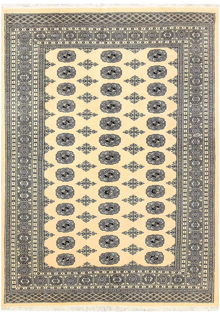 Cornsilk Bokhara 5' 6 x 7' 8 - No. 60524 - ALRUG Rug Store