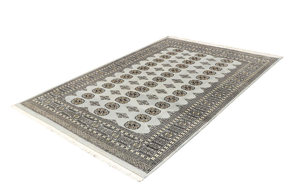 Silver Bokhara 5' 7 x 8' - No. 60534 - ALRUG Rug Store