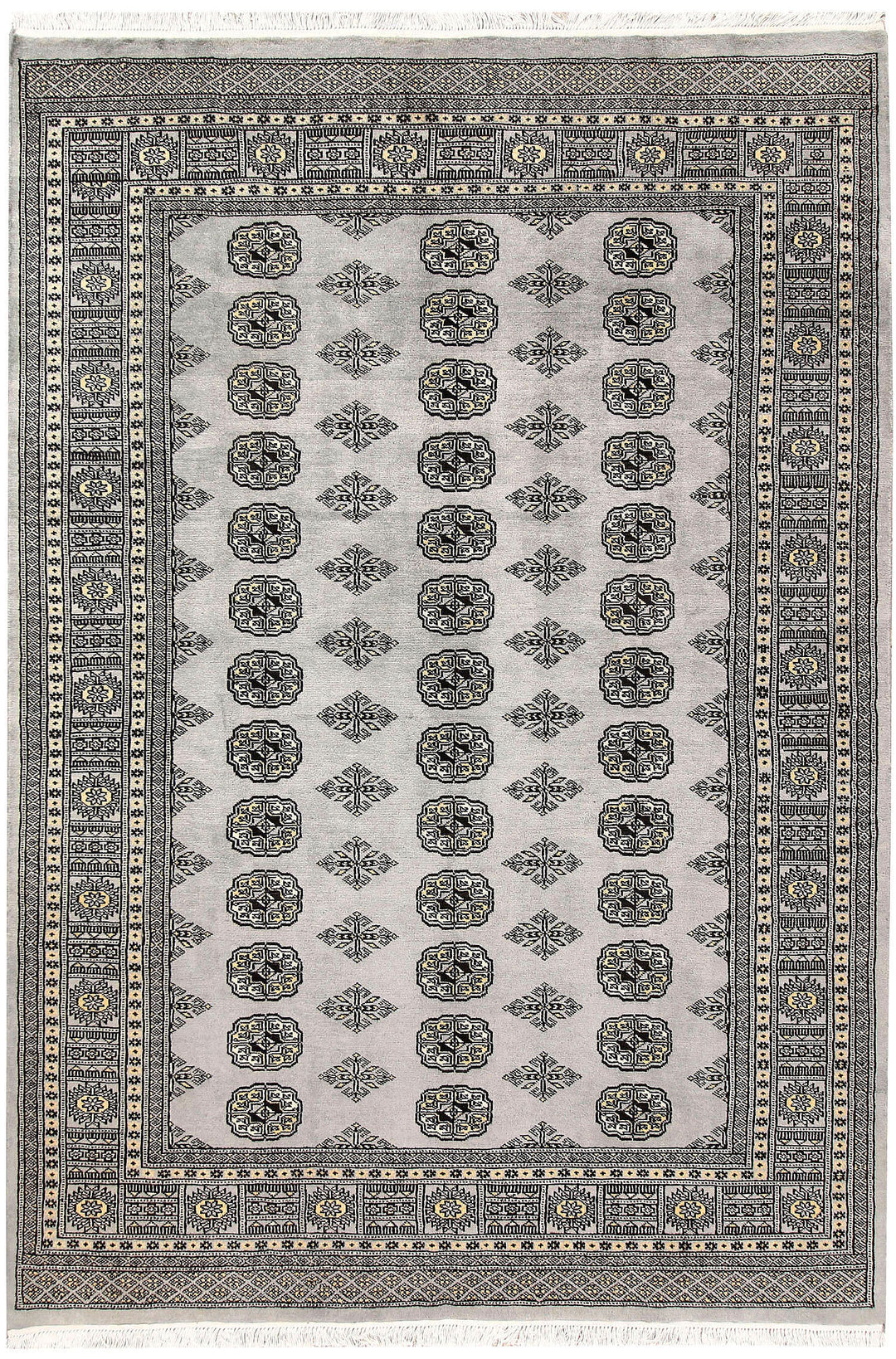 Silver Bokhara 5' 7 x 8' - No. 60534 - ALRUG Rug Store