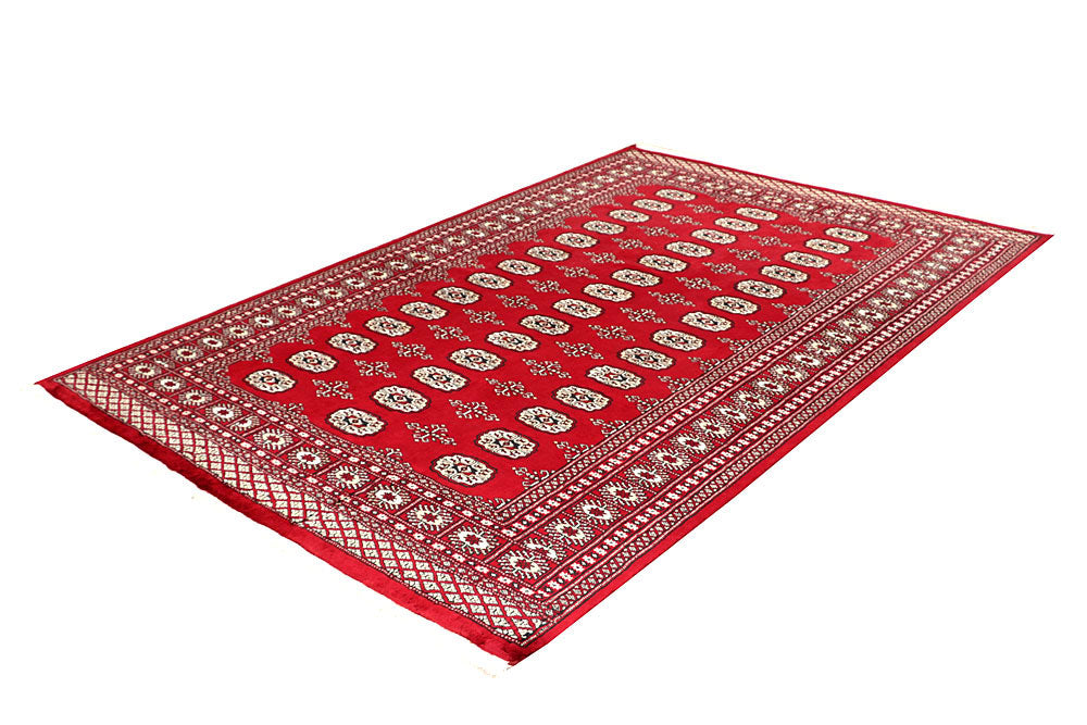 Red Bokhara 5' 6 x 8' 4 - No. 60551 - ALRUG Rug Store