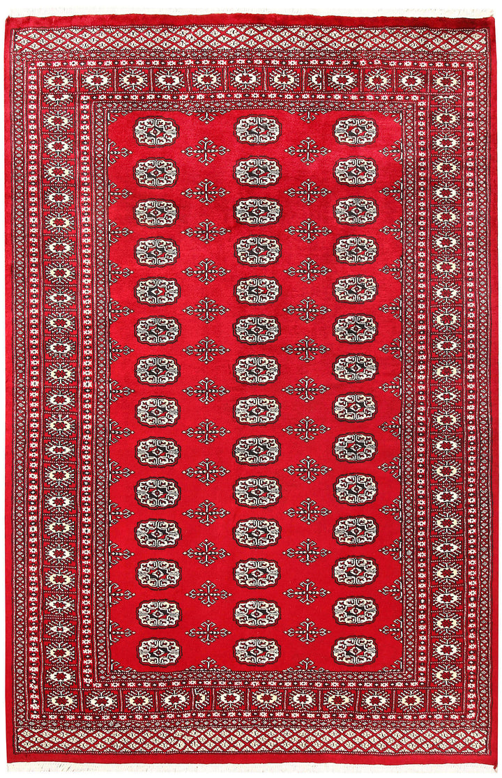 Red Bokhara 5' 6 x 8' 4 - No. 60551 - ALRUG Rug Store