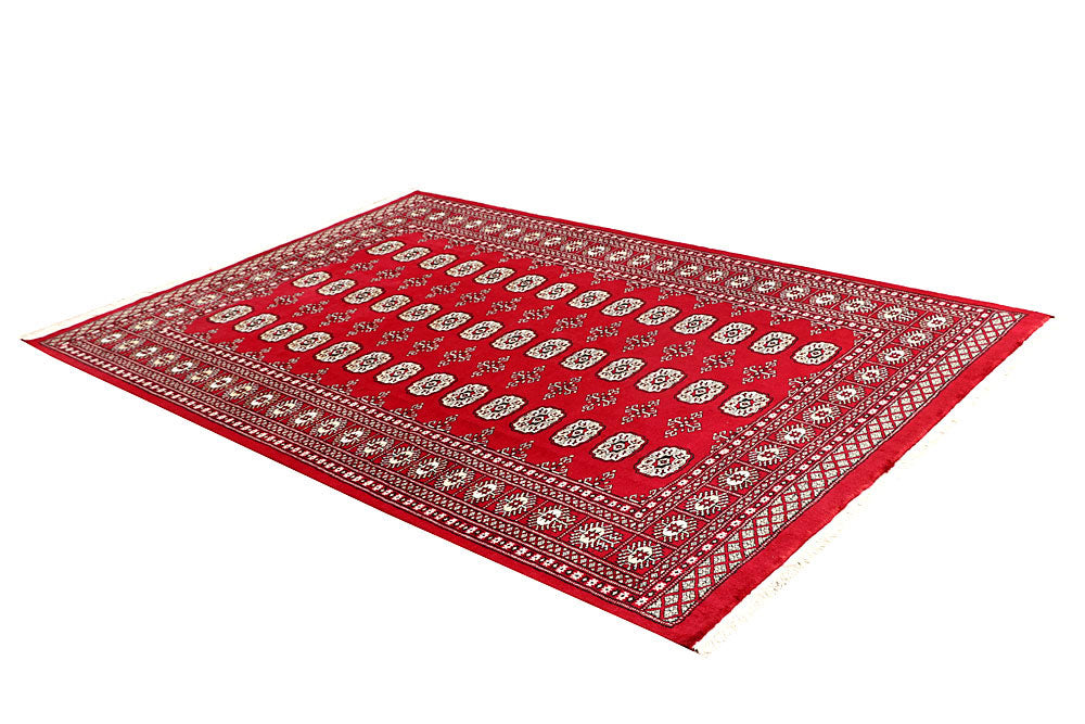 Crimson Bokhara 5' 5 x 8' 1 - No. 60578 - ALRUG Rug Store