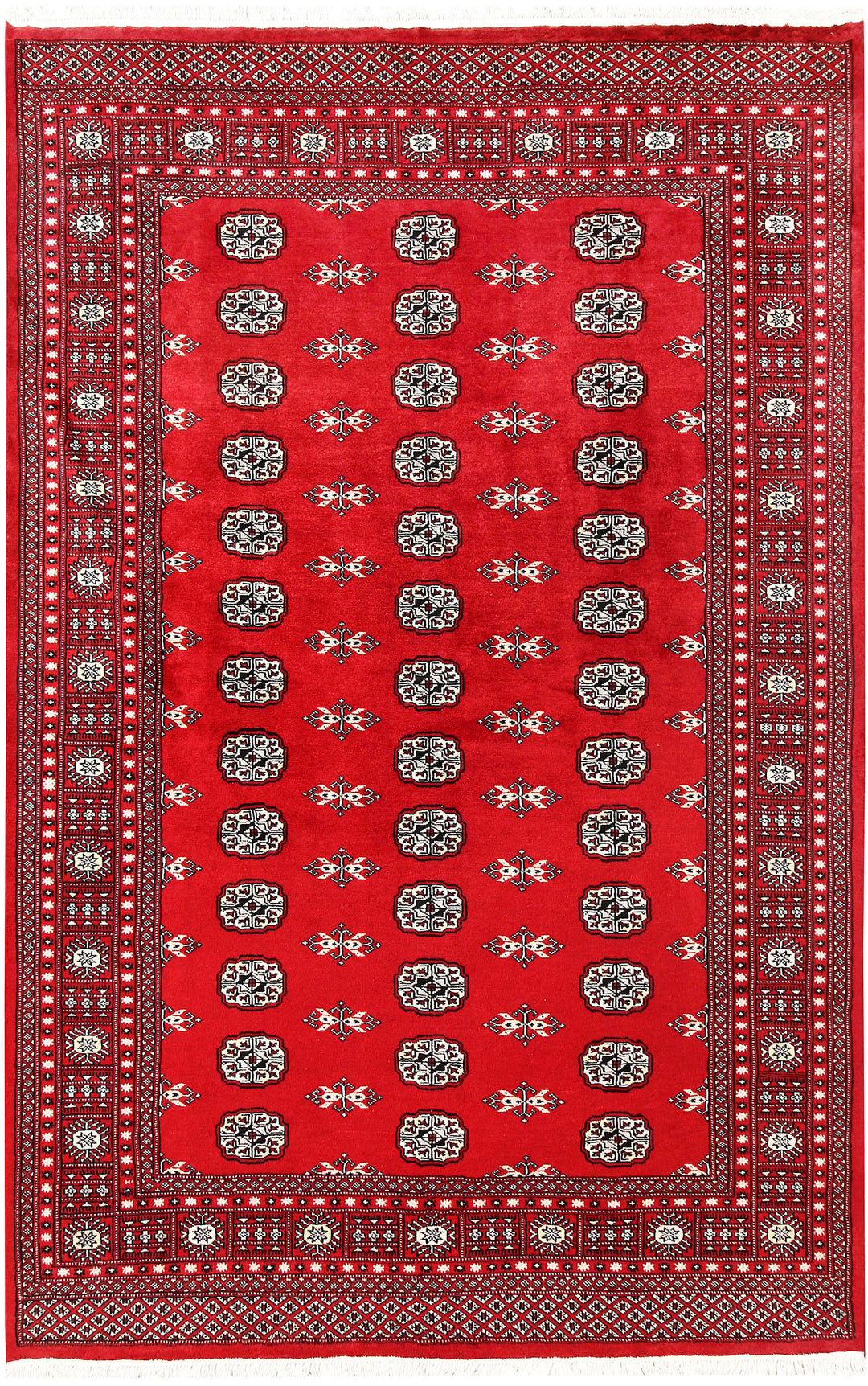 Firebrick Bokhara 5' 7 x 8' 8 - No. 60588 - ALRUG Rug Store