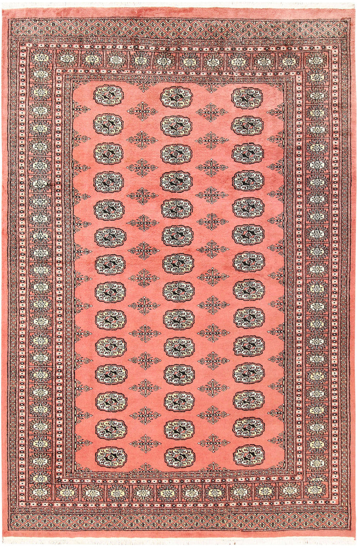Salmon Bokhara 5' 6 x 8' 4 - No. 60626 - ALRUG Rug Store