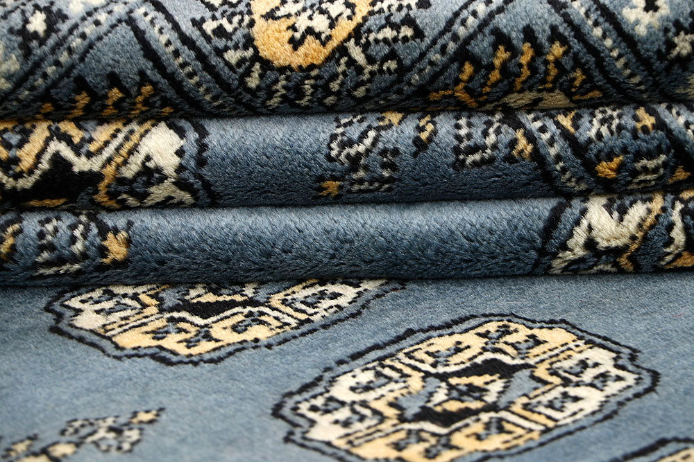 Light Slate Grey Bokhara 5' 5 x 8' 5 - No. 60644 - ALRUG Rug Store