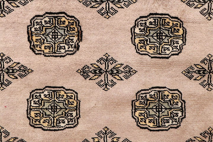 Antique White Bokhara 5' 9 x 8' 10 - No. 60650 - ALRUG Rug Store