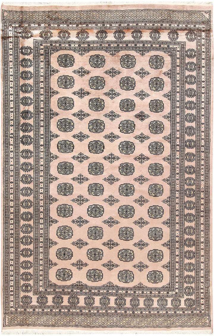 Antique White Bokhara 5' 9 x 8' 10 - No. 60650 - ALRUG Rug Store