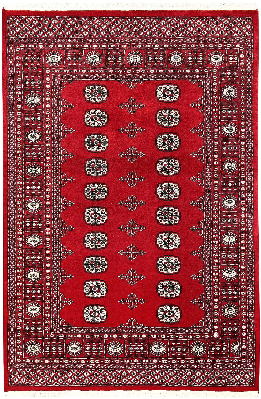 Firebrick Bokhara 4' 6 x 6' 7 - No. 60670 - ALRUG Rug Store