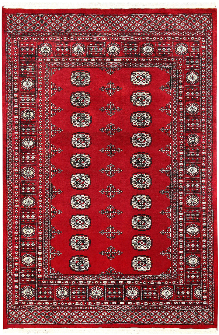 Firebrick Bokhara 4' 6 x 6' 7 - No. 60670 - ALRUG Rug Store