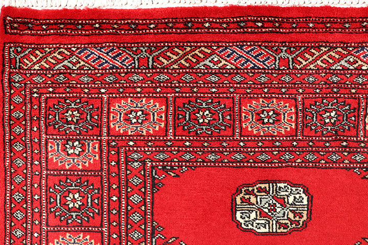 Red Bokhara 4' 7 x 6' 10 - No. 60673 - ALRUG Rug Store