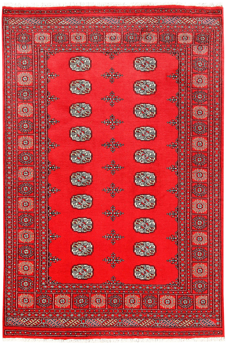 Red Bokhara 4' 7 x 6' 10 - No. 60673 - ALRUG Rug Store