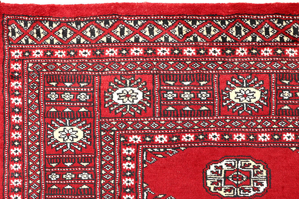 Red Bokhara 4' 6 x 6' 5 - No. 60674 - ALRUG Rug Store