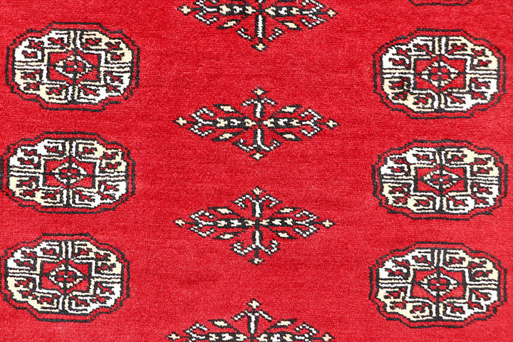 Red Bokhara 4' 6 x 6' 5 - No. 60674 - ALRUG Rug Store