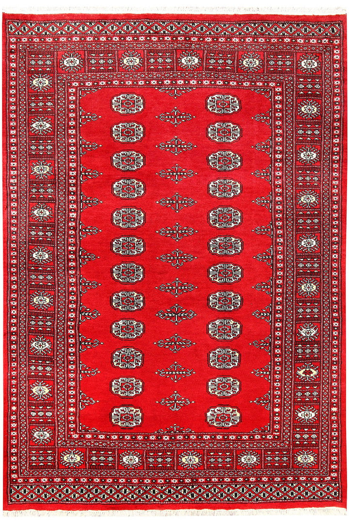 Red Bokhara 4' 6 x 6' 5 - No. 60674 - ALRUG Rug Store
