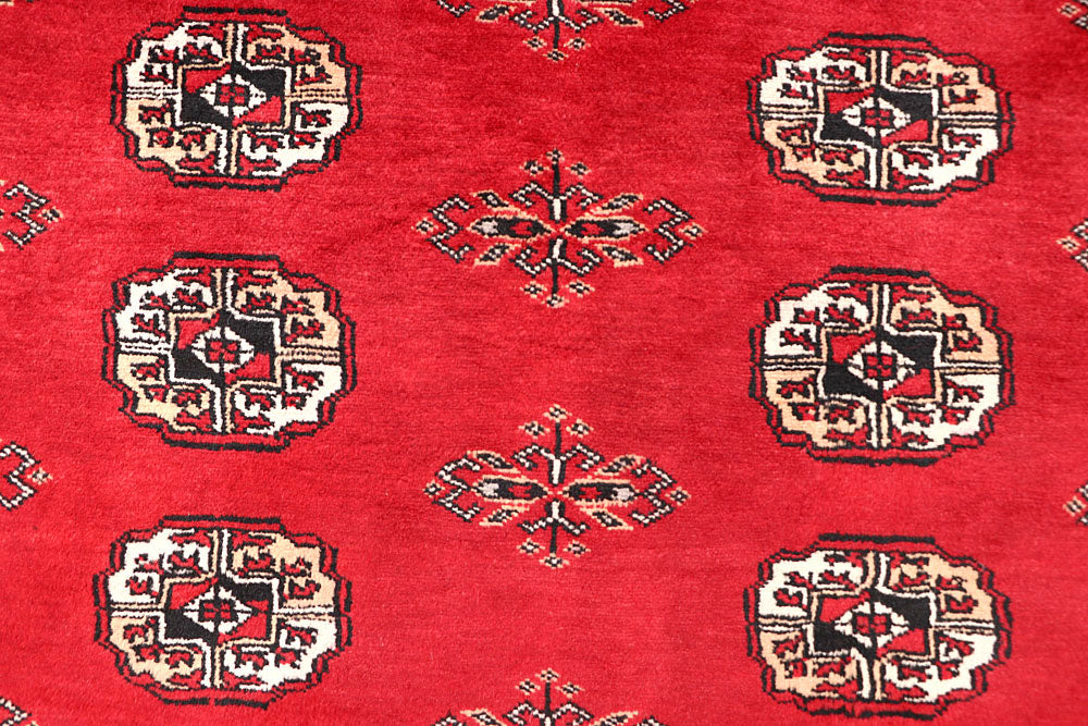 Red Bokhara 4' 6 x 6' 11 - No. 60675 - ALRUG Rug Store