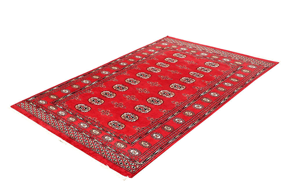 Red Bokhara 4' 6 x 6' 11 - No. 60675 - ALRUG Rug Store