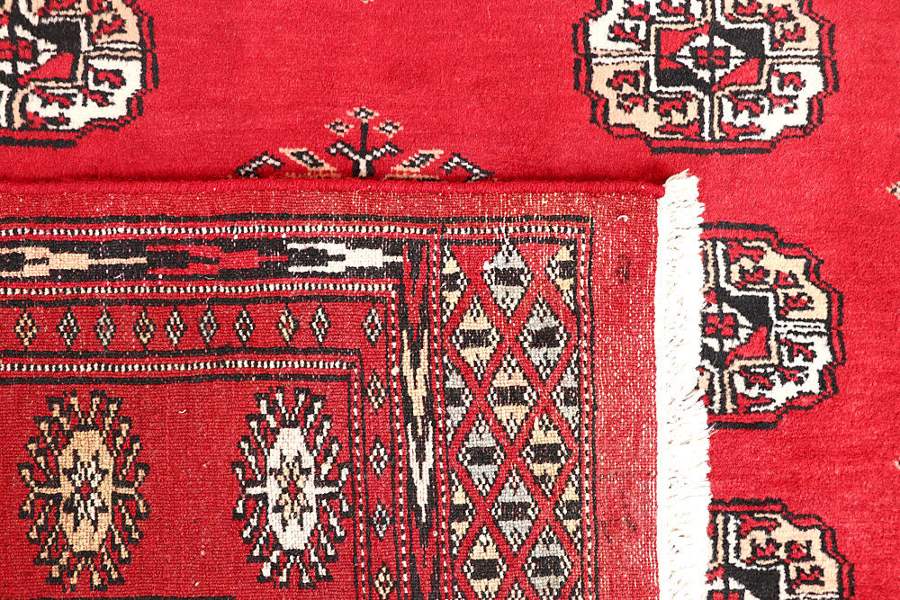 Red Bokhara 4' 6 x 6' 11 - No. 60675 - ALRUG Rug Store