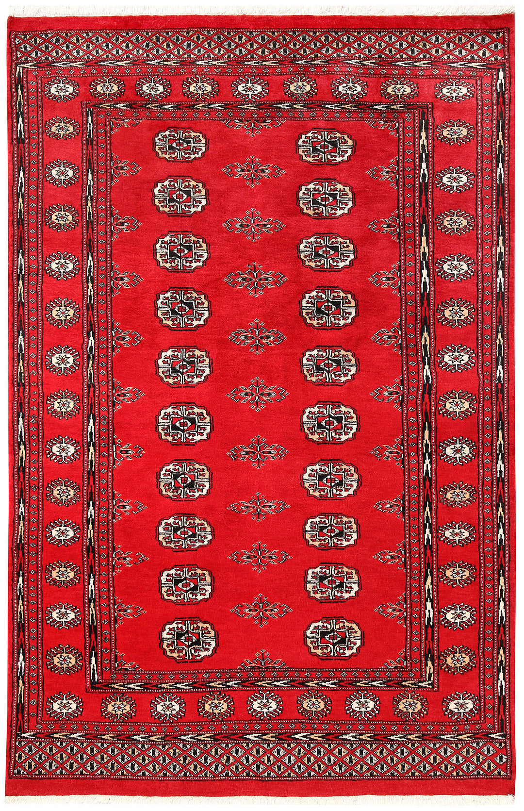 Red Bokhara 4' 6 x 6' 11 - No. 60675 - ALRUG Rug Store