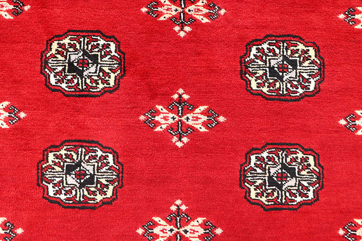 Red Bokhara 4' 7 x 7' 6 - No. 60684 - ALRUG Rug Store