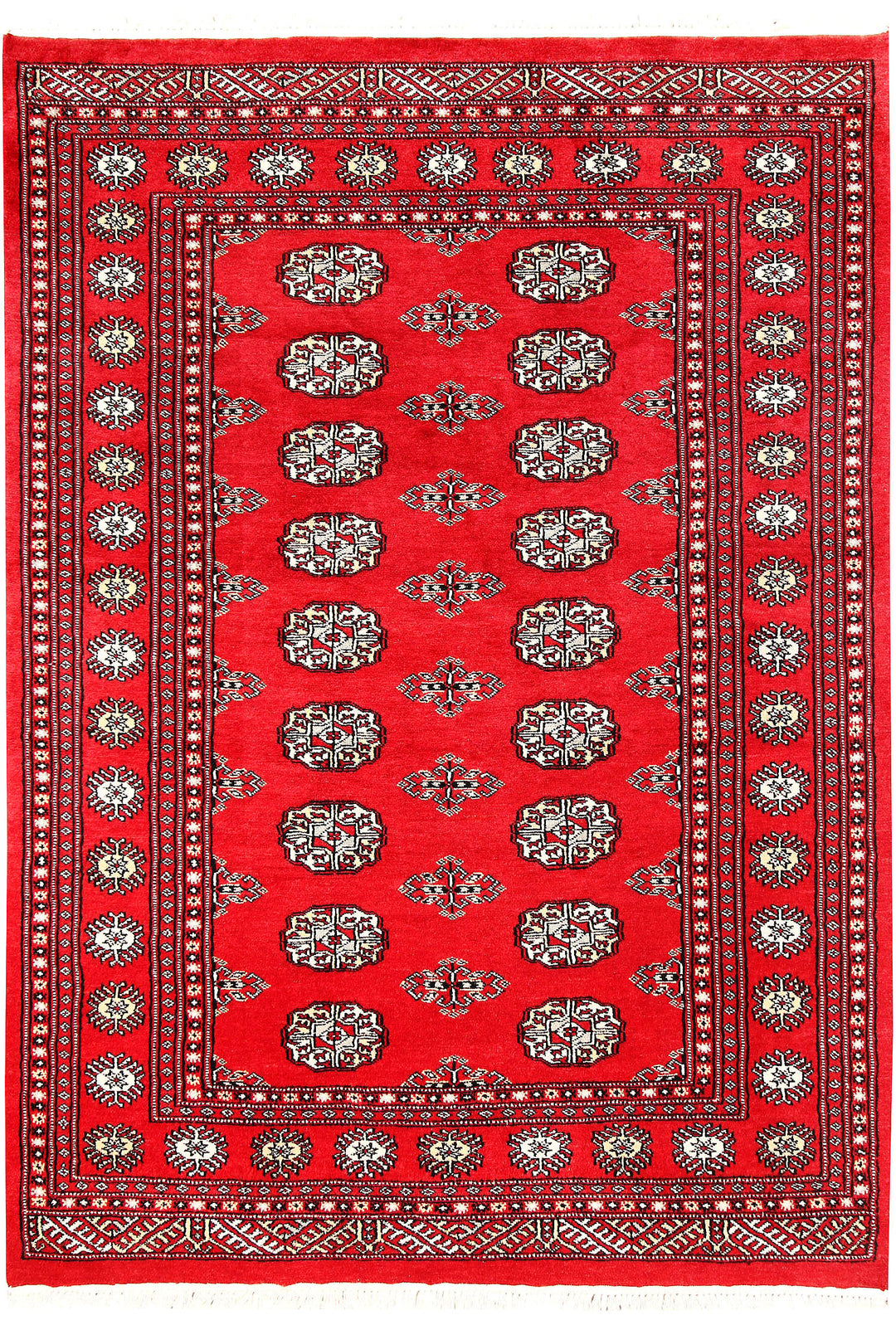 Red Bokhara 4' 6 x 6' 4 - No. 60686 - ALRUG Rug Store