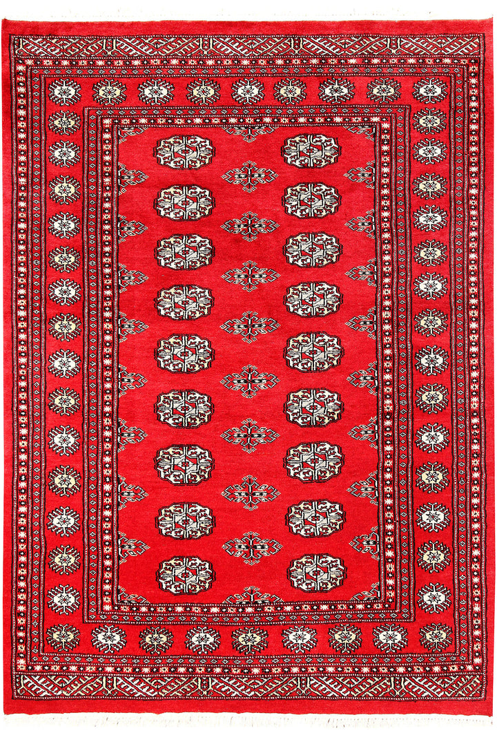 Red Bokhara 4' 6 x 6' 4 - No. 60686 - ALRUG Rug Store