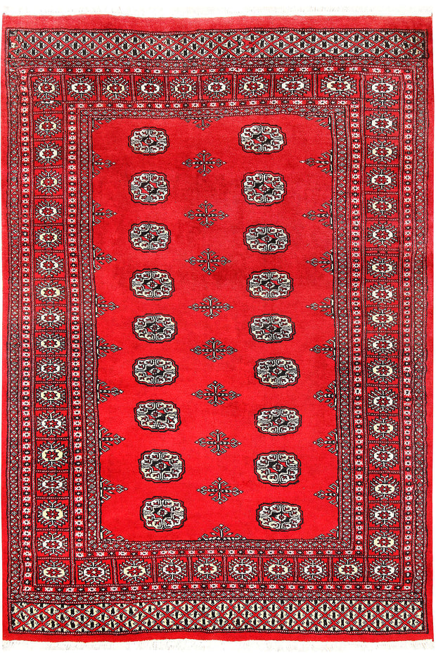Red Bokhara 4' 5 x 6' 7 - No. 60690 - ALRUG Rug Store