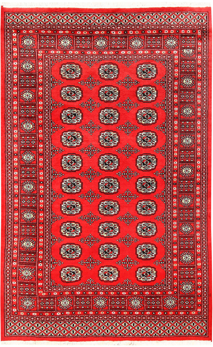 Red Bokhara 4' 6 x 7' 2 - No. 60693 - ALRUG Rug Store