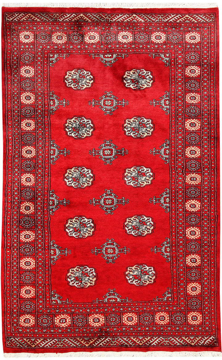 Firebrick Bokhara 4' 6 x 7' 1 - No. 60701 - ALRUG Rug Store