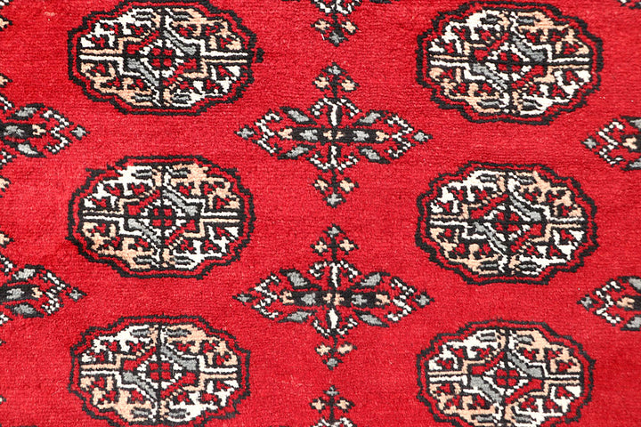Red Bokhara 4' 6 x 6' 7 - No. 60705 - ALRUG Rug Store