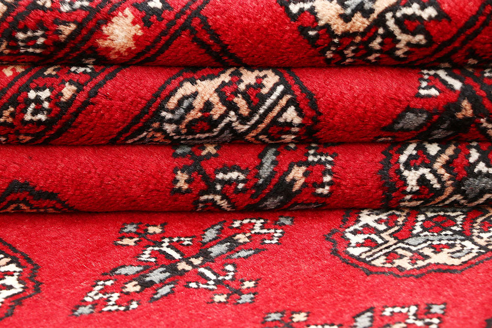 Red Bokhara 4' 6 x 6' 7 - No. 60705 - ALRUG Rug Store