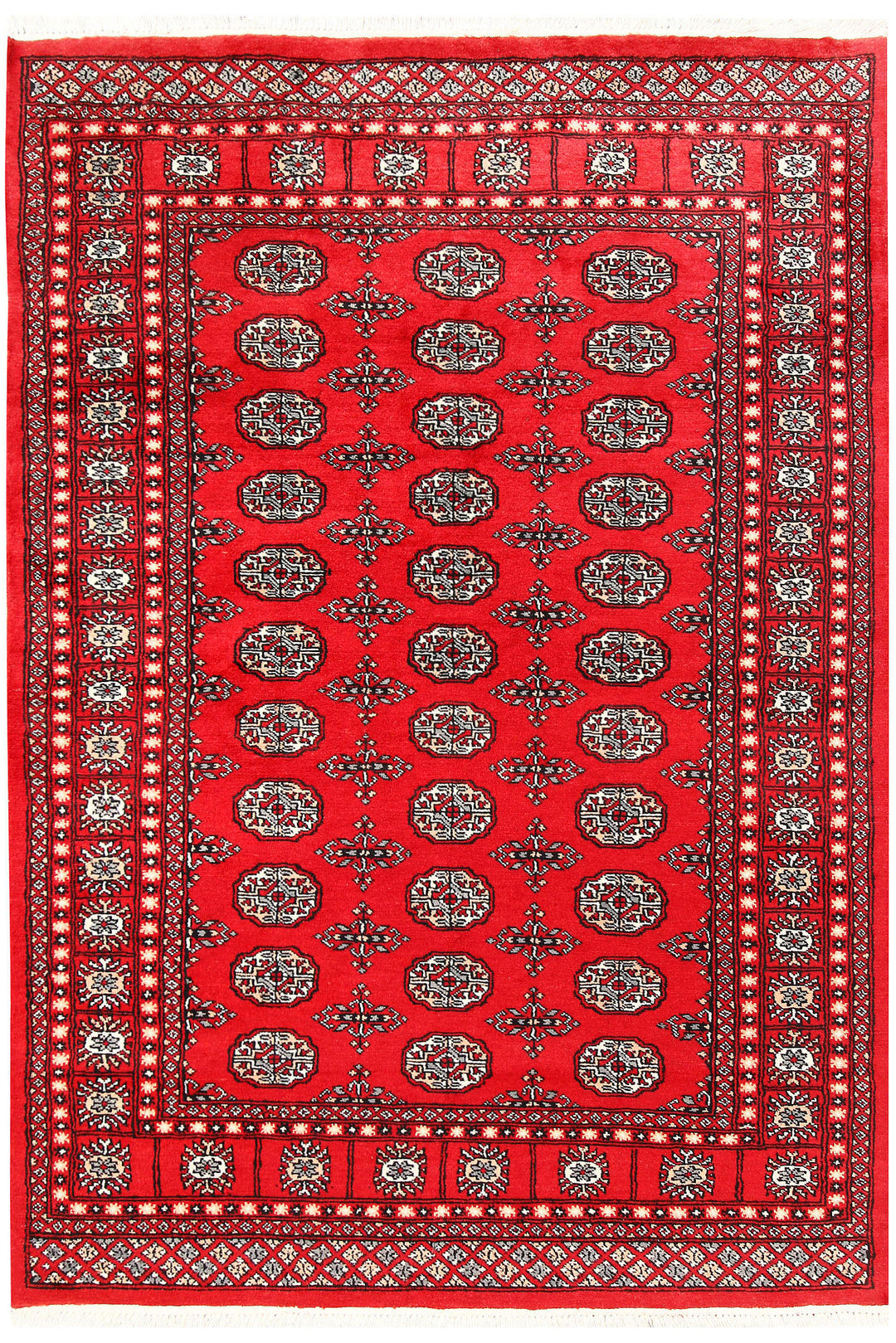 Red Bokhara 4' 6 x 6' 7 - No. 60705 - ALRUG Rug Store