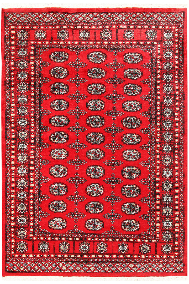 Red Bokhara 4' 6 x 6' 7 - No. 60705 - ALRUG Rug Store