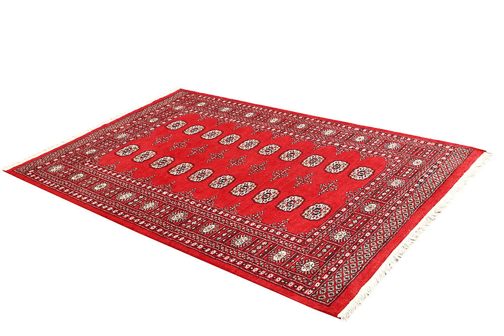 Red Bokhara 4' 6 x 6' 9 - No. 60712 - ALRUG Rug Store