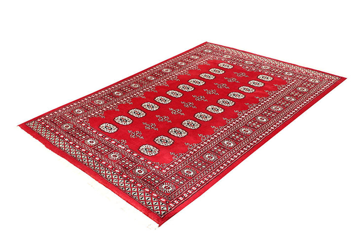 Red Bokhara 4' 6 x 6' 8 - No. 60716 - ALRUG Rug Store