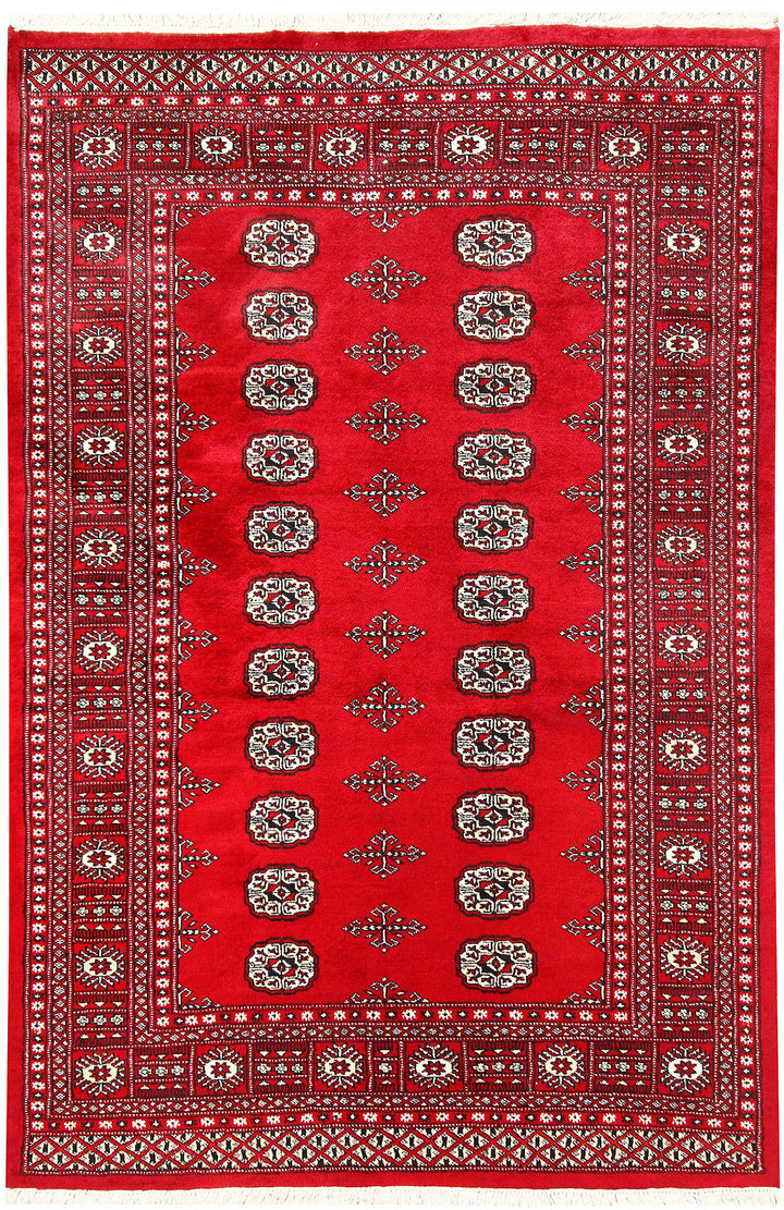 Red Bokhara 4' 6 x 6' 8 - No. 60716 - ALRUG Rug Store