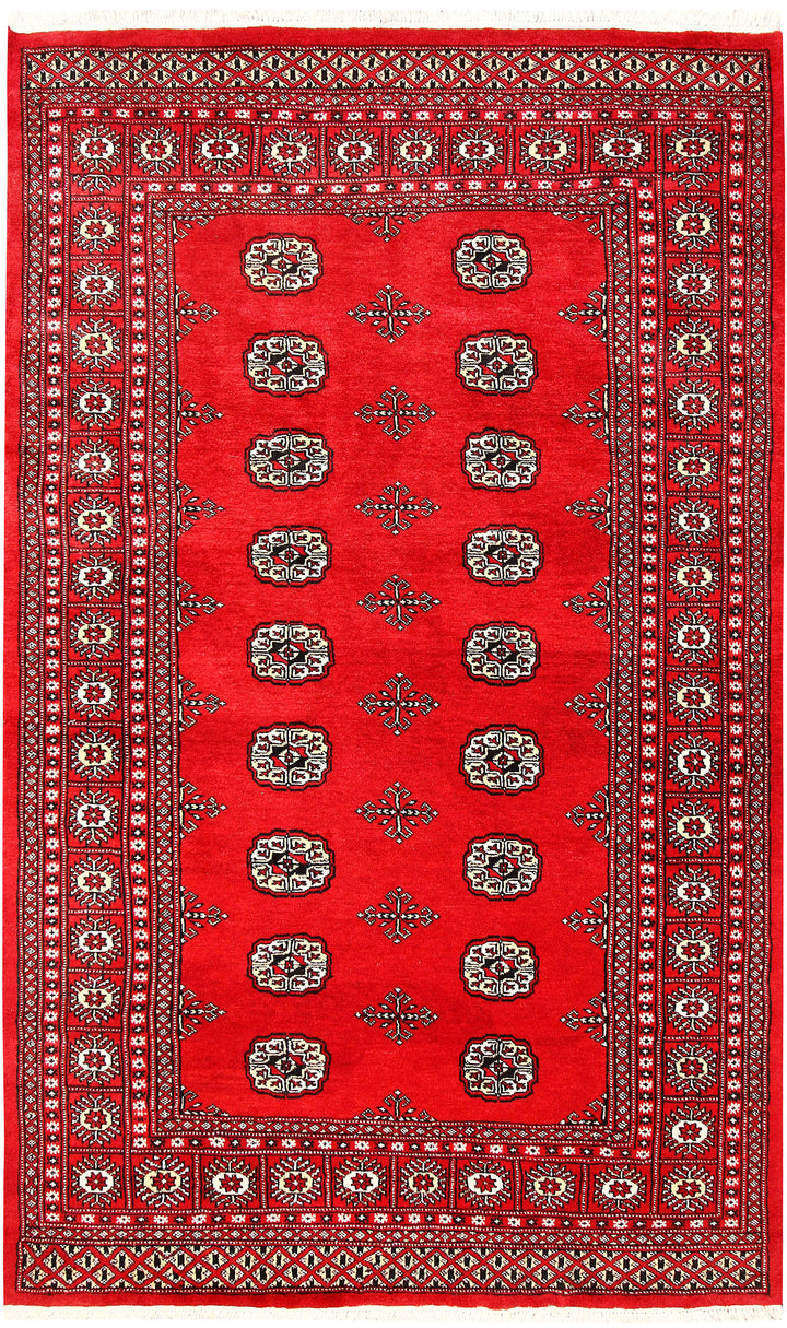 Red Bokhara 4' 5 x 7' 4 - No. 60717 - ALRUG Rug Store
