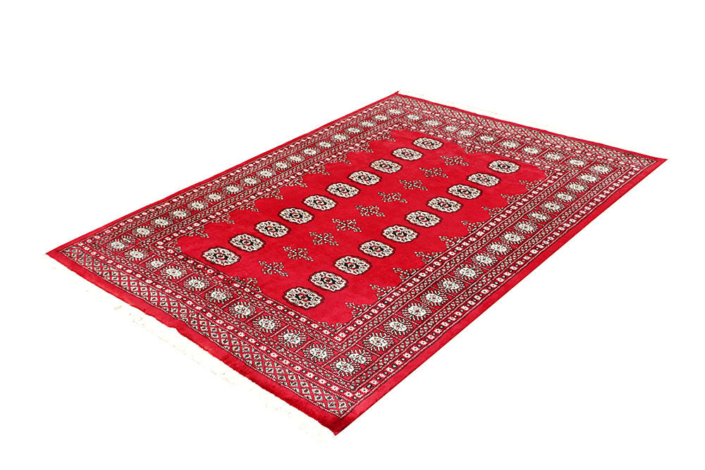 Red Bokhara 4' 6 x 6' 4 - No. 60725 - ALRUG Rug Store