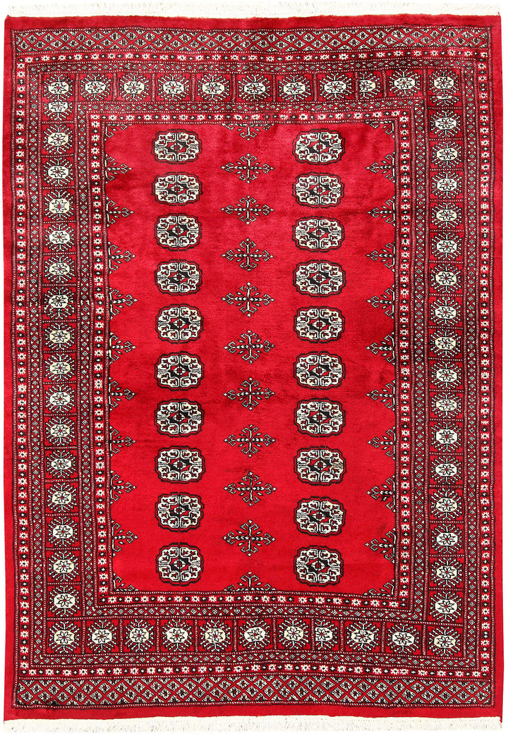 Red Bokhara 4' 6 x 6' 4 - No. 60725 - ALRUG Rug Store