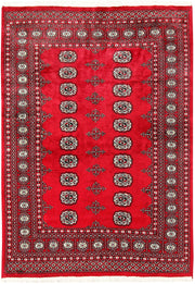 Red Bokhara 4' 6 x 6' 4 - No. 60725 - ALRUG Rug Store