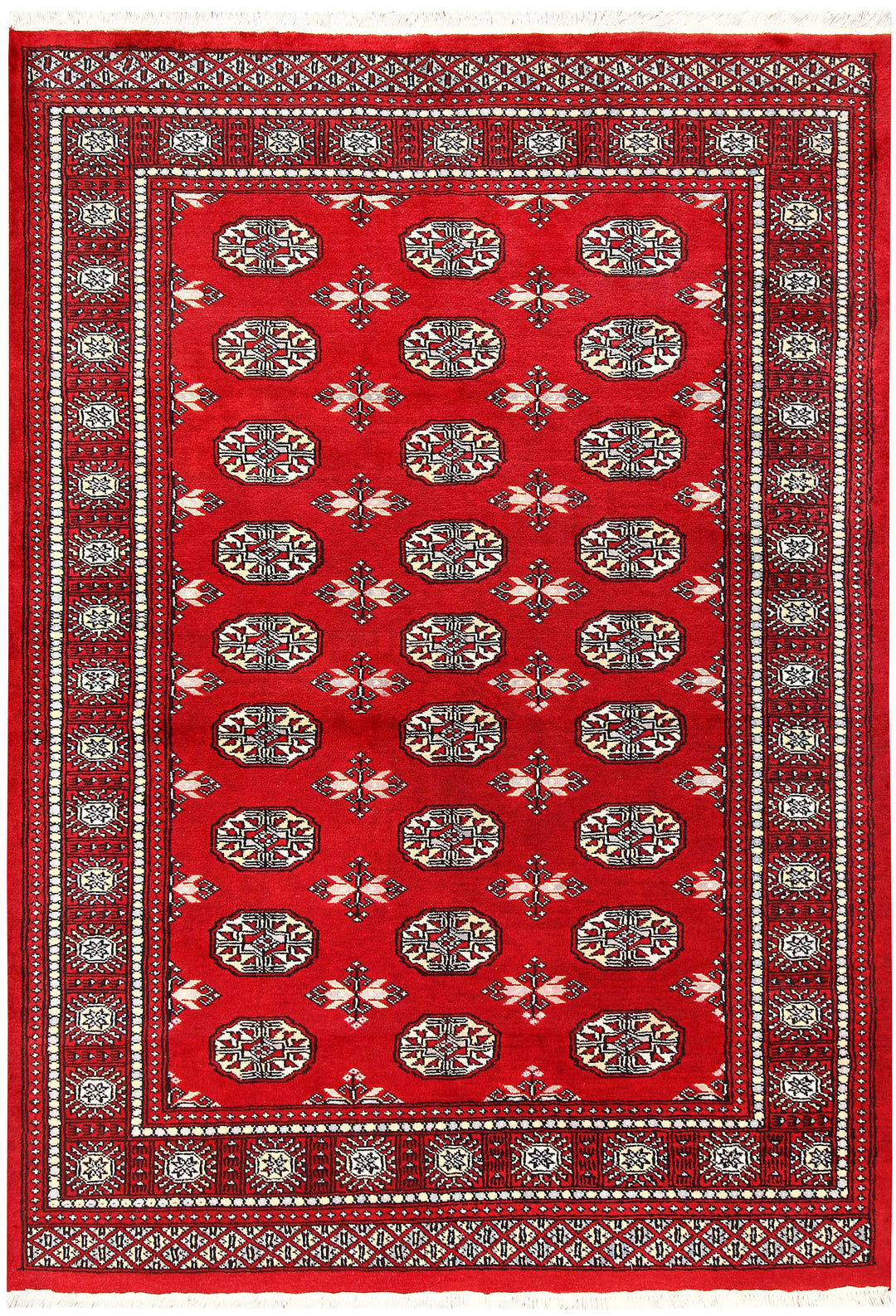 Firebrick Bokhara 4' 8 x 6' 8 - No. 60729 - ALRUG Rug Store