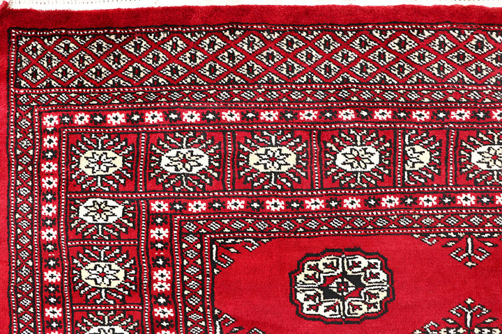 Red Bokhara 4' 6 x 7' - No. 60730 - ALRUG Rug Store