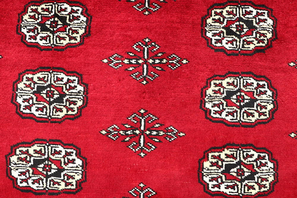 Red Bokhara 4' 6 x 7' - No. 60730 - ALRUG Rug Store