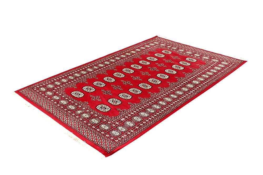 Red Bokhara 4' 6 x 7' - No. 60730 - ALRUG Rug Store