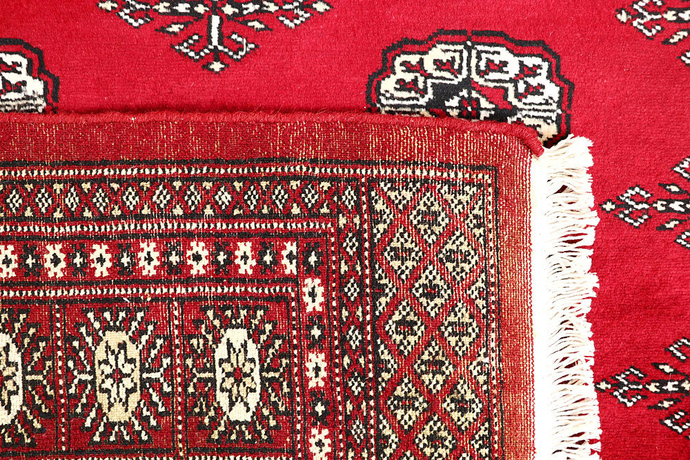 Red Bokhara 4' 6 x 7' - No. 60730 - ALRUG Rug Store