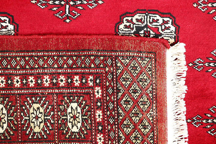 Red Bokhara 4' 6 x 7' - No. 60730 - ALRUG Rug Store