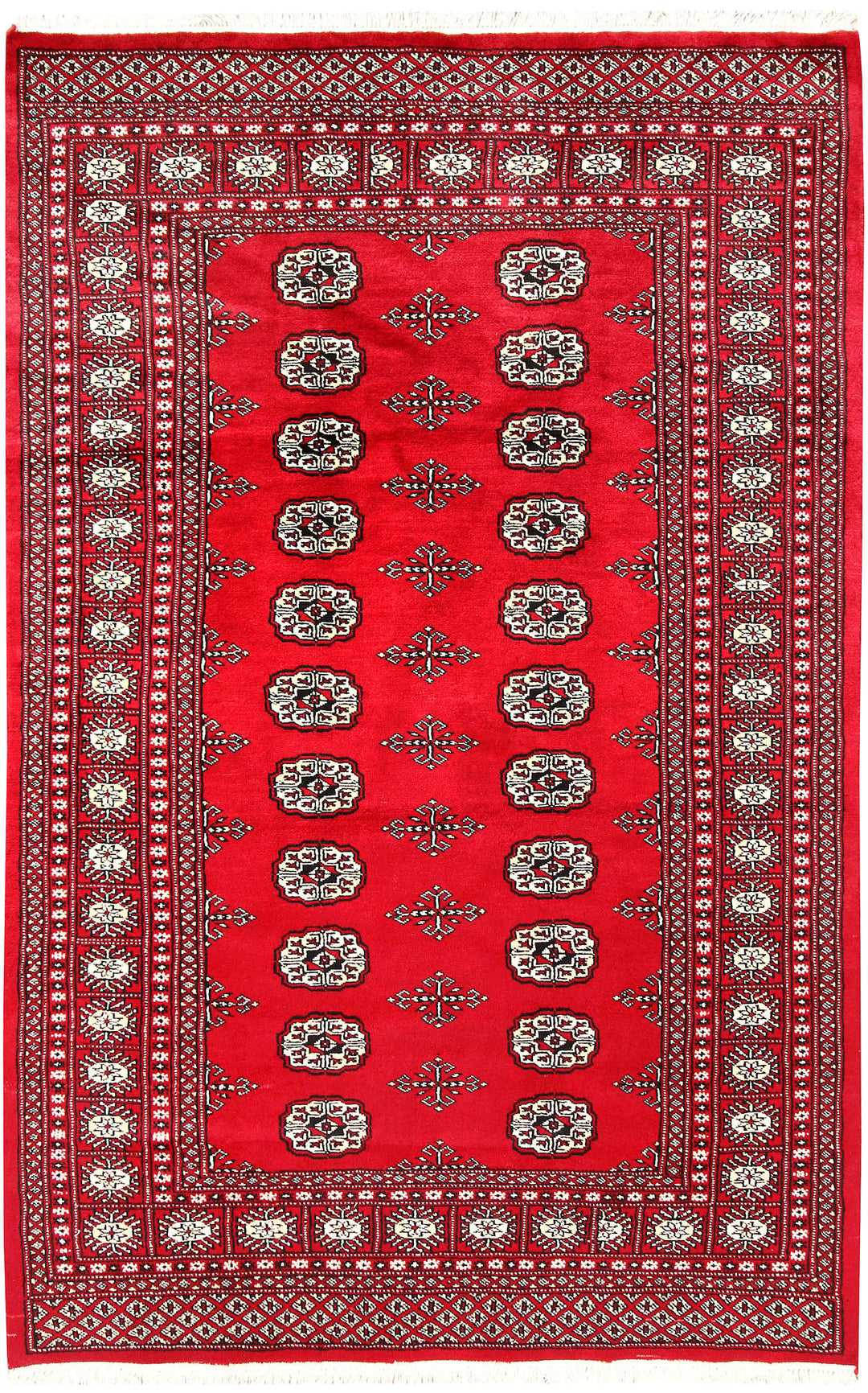 Red Bokhara 4' 6 x 7' - No. 60730 - ALRUG Rug Store