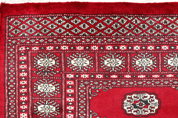 Red Bokhara 4' 6 x 6' - No. 60731 - ALRUG Rug Store